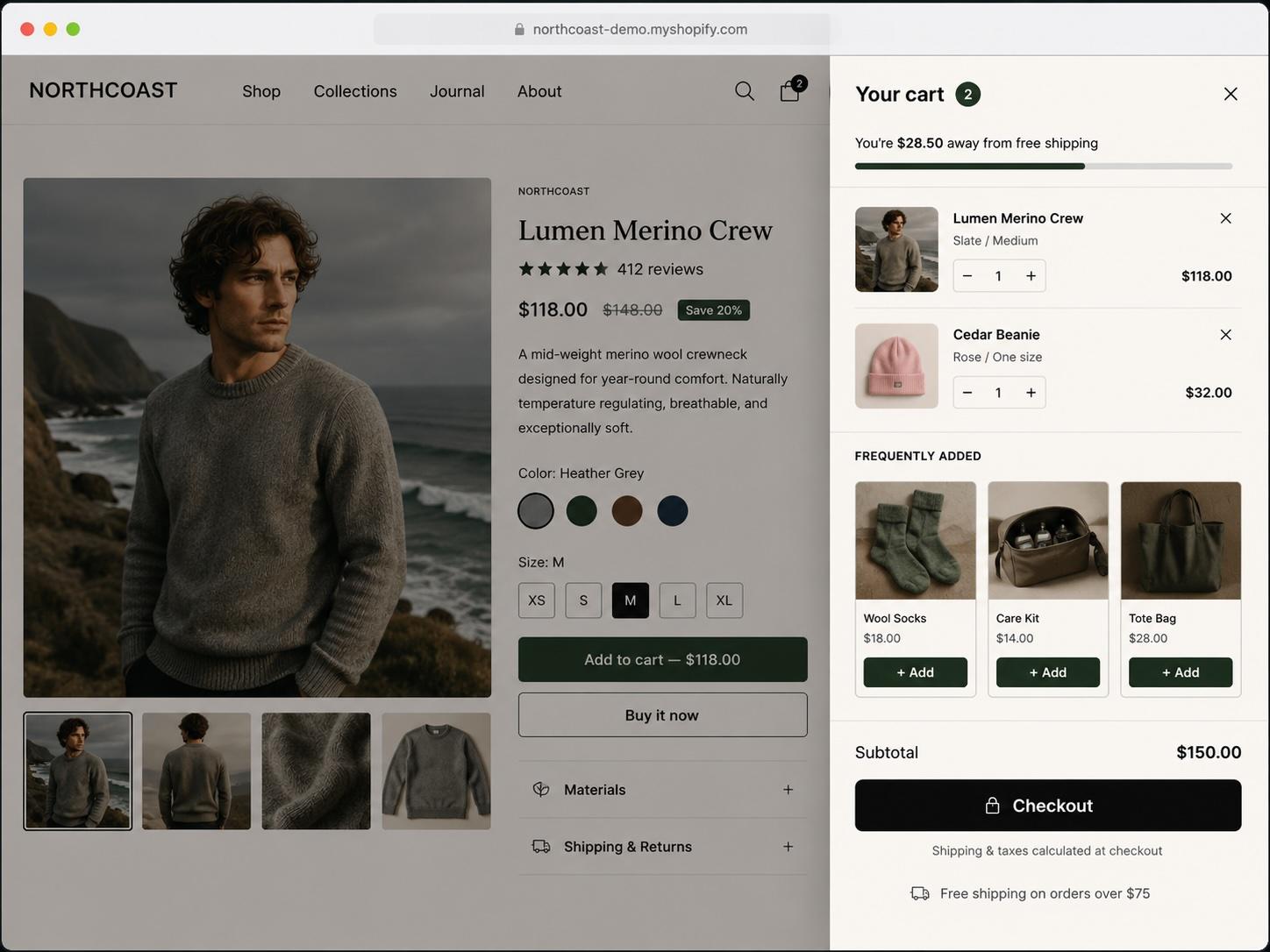 Cart Drawer Upsell preview